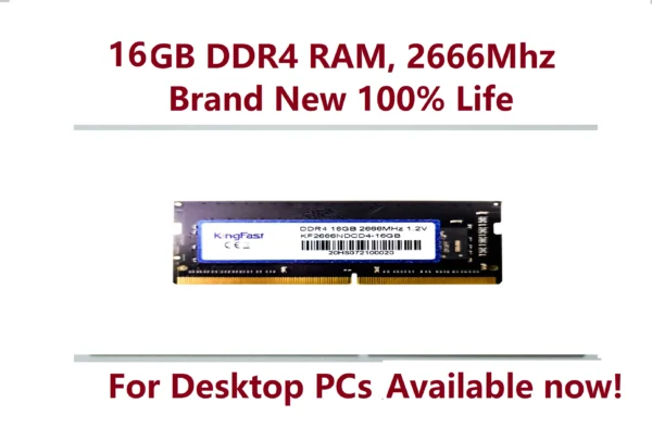 Memory Ram, 16Gb, DDR4, 2666 Mhz